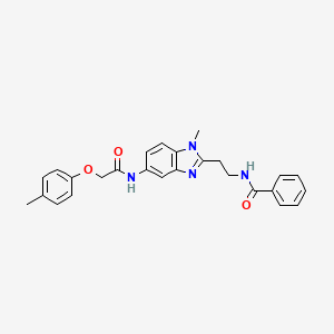 N-[2-(1-methyl-5-{[(4-methylphenoxy)acetyl]amino}-1H-benzimidazol-2-yl)ethyl]benzamide