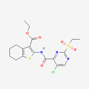 Ethyl 2-({[5-chloro-2-(ethylsulfonyl)pyrimidin-4-yl]carbonyl}amino)-4,5,6,7-tetrahydro-1-benzothiophene-3-carboxylate