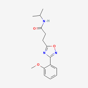 3-[3-(2-methoxyphenyl)-1,2,4-oxadiazol-5-yl]-N-(propan-2-yl)propanamide