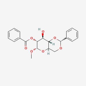 molecular formula C₂₁H₂₂O₇ B1139922 [(2R,4Ar,6S,7R,8S,8aS)-8-hydroxy-6-methoxy-2-phenyl-4,4a,6,7,8,8a-hexahydropyrano[3,2-d][1,3]dioxin-7-yl] benzoate CAS No. 28642-64-0