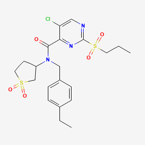 5-chloro-N-(1,1-dioxidotetrahydrothiophen-3-yl)-N-(4-ethylbenzyl)-2-(propylsulfonyl)pyrimidine-4-carboxamide