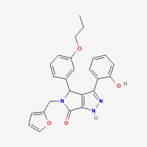 5-(furan-2-ylmethyl)-3-(2-hydroxyphenyl)-4-(3-propoxyphenyl)-4,5-dihydropyrrolo[3,4-c]pyrazol-6(1H)-one