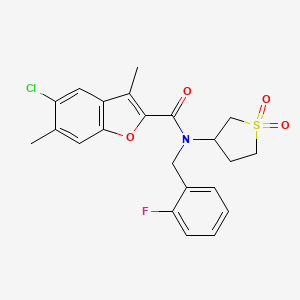 5-chloro-N-(1,1-dioxidotetrahydrothiophen-3-yl)-N-(2-fluorobenzyl)-3,6-dimethyl-1-benzofuran-2-carboxamide