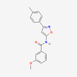 3-methoxy-N-[3-(4-methylphenyl)-1,2-oxazol-5-yl]benzamide