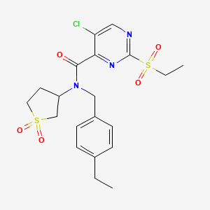 5-chloro-N-(1,1-dioxidotetrahydrothiophen-3-yl)-N-(4-ethylbenzyl)-2-(ethylsulfonyl)pyrimidine-4-carboxamide