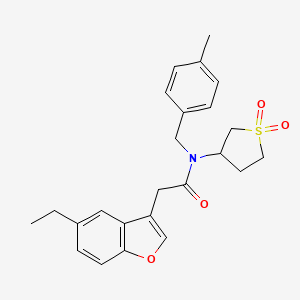 N-(1,1-dioxidotetrahydrothiophen-3-yl)-2-(5-ethyl-1-benzofuran-3-yl)-N-(4-methylbenzyl)acetamide