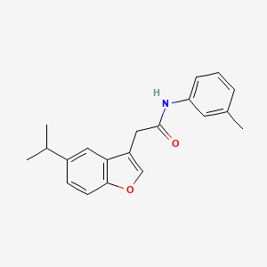 N-(3-methylphenyl)-2-[5-(propan-2-yl)-1-benzofuran-3-yl]acetamide