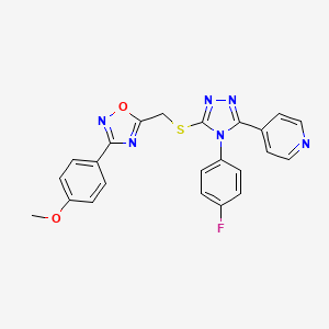 4-[4-(4-fluorophenyl)-5-({[3-(4-methoxyphenyl)-1,2,4-oxadiazol-5-yl]methyl}sulfanyl)-4H-1,2,4-triazol-3-yl]pyridine