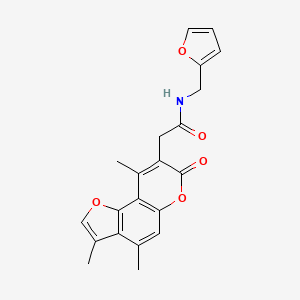 N-(2-furylmethyl)-2-(3,4,9-trimethyl-7-oxo-7H-furo[2,3-f]chromen-8-yl)acetamide