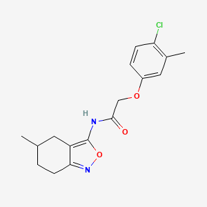 2-(4-chloro-3-methylphenoxy)-N-(5-methyl-4,5,6,7-tetrahydro-2,1-benzoxazol-3-yl)acetamide