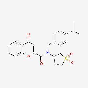 N-(1,1-dioxidotetrahydrothiophen-3-yl)-4-oxo-N-[4-(propan-2-yl)benzyl]-4H-chromene-2-carboxamide