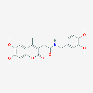 N-(3,4-dimethoxybenzyl)-2-(6,7-dimethoxy-4-methyl-2-oxo-2H-chromen-3-yl)acetamide