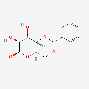 molecular formula C₁₄H₁₈O₆ B1139938 (4aR,6R,7R,8R,8aS)-6-甲氧基-2-苯基六氢吡喃并[3,2-d][1,3]二恶烷-7,8-二醇 CAS No. 14155-23-8