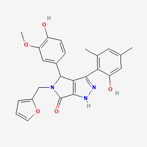 5-(furan-2-ylmethyl)-3-(2-hydroxy-4,6-dimethylphenyl)-4-(4-hydroxy-3-methoxyphenyl)-4,5-dihydropyrrolo[3,4-c]pyrazol-6(1H)-one