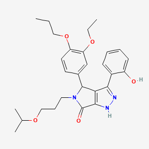 4-(3-ethoxy-4-propoxyphenyl)-3-(2-hydroxyphenyl)-5-[3-(propan-2-yloxy)propyl]-4,5-dihydropyrrolo[3,4-c]pyrazol-6(1H)-one