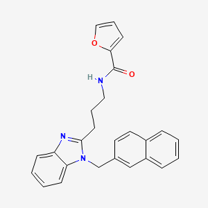 N-{3-[1-(naphthalen-2-ylmethyl)-1H-benzimidazol-2-yl]propyl}furan-2-carboxamide