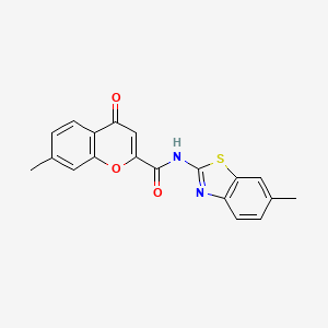 7-methyl-N-(6-methyl-1,3-benzothiazol-2-yl)-4-oxo-4H-chromene-2-carboxamide