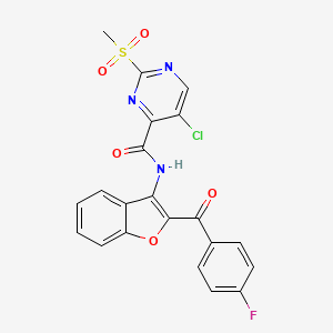 5-chloro-N-{2-[(4-fluorophenyl)carbonyl]-1-benzofuran-3-yl}-2-(methylsulfonyl)pyrimidine-4-carboxamide