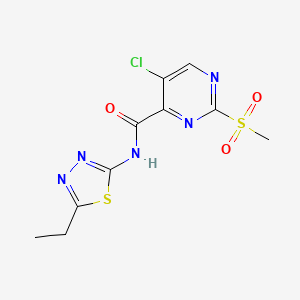 5-chloro-N-(5-ethyl-1,3,4-thiadiazol-2-yl)-2-(methylsulfonyl)pyrimidine-4-carboxamide