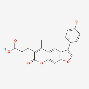 3-[3-(4-bromophenyl)-5-methyl-7-oxo-7H-furo[3,2-g]chromen-6-yl]propanoic acid