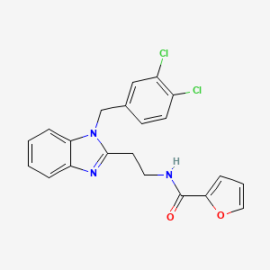 N-{2-[1-(3,4-dichlorobenzyl)-1H-benzimidazol-2-yl]ethyl}furan-2-carboxamide