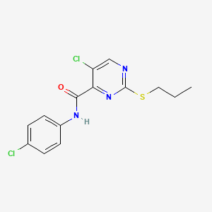 5-chloro-N-(4-chlorophenyl)-2-(propylsulfanyl)pyrimidine-4-carboxamide