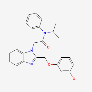 2-{2-[(3-methoxyphenoxy)methyl]-1H-benzimidazol-1-yl}-N-phenyl-N-(propan-2-yl)acetamide