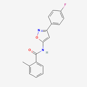 N-[3-(4-fluorophenyl)-1,2-oxazol-5-yl]-2-methylbenzamide