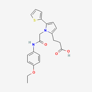 3-[1-{2-[(4-ethoxyphenyl)amino]-2-oxoethyl}-5-(thiophen-2-yl)-1H-pyrrol-2-yl]propanoic acid