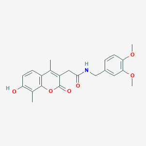 N-(3,4-dimethoxybenzyl)-2-(7-hydroxy-4,8-dimethyl-2-oxo-2H-chromen-3-yl)acetamide