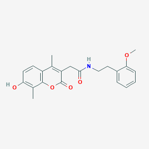 2-(7-hydroxy-4,8-dimethyl-2-oxo-2H-chromen-3-yl)-N-[2-(2-methoxyphenyl)ethyl]acetamide