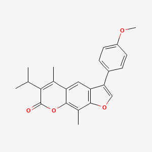 3-(4-methoxyphenyl)-5,9-dimethyl-6-(propan-2-yl)-7H-furo[3,2-g]chromen-7-one