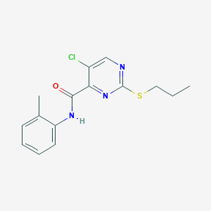 5-chloro-N-(2-methylphenyl)-2-(propylsulfanyl)pyrimidine-4-carboxamide