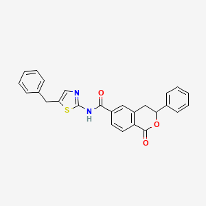 N-(5-benzyl-1,3-thiazol-2-yl)-1-oxo-3-phenyl-3,4-dihydro-1H-isochromene-6-carboxamide