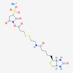 molecular formula C₁₉H₂₇N₄NaO₉S₄ B1139964 磺基-NHS-SS-生物素 CAS No. 325143-98-4