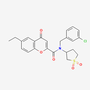 N-(3-chlorobenzyl)-N-(1,1-dioxidotetrahydrothiophen-3-yl)-6-ethyl-4-oxo-4H-chromene-2-carboxamide