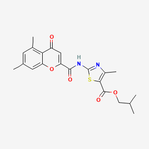 2-methylpropyl 2-{[(5,7-dimethyl-4-oxo-4H-chromen-2-yl)carbonyl]amino}-4-methyl-1,3-thiazole-5-carboxylate