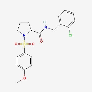 N-[(2-chlorophenyl)methyl]-1-(4-methoxyphenyl)sulfonylpyrrolidine-2-carboxamide