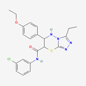 N-(3-chlorophenyl)-6-(4-ethoxyphenyl)-3-ethyl-6,7-dihydro-5H-[1,2,4]triazolo[3,4-b][1,3,4]thiadiazine-7-carboxamide