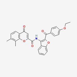 N-[2-(4-ethoxybenzoyl)-1-benzofuran-3-yl]-7,8-dimethyl-4-oxo-4H-chromene-2-carboxamide