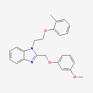 2-[(3-methoxyphenoxy)methyl]-1-[2-(2-methylphenoxy)ethyl]-1H-benzimidazole