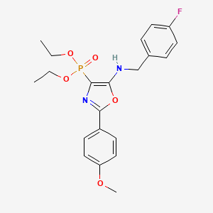 Diethyl {5-[(4-fluorobenzyl)amino]-2-(4-methoxyphenyl)-1,3-oxazol-4-yl}phosphonate