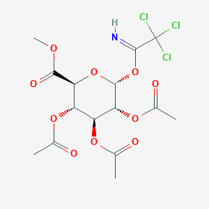 molecular formula C₁₅H₁₈Cl₃NO₁₀ B1139977 2,3,4-三-O-乙酰基-α-D-葡萄糖醛酸甲酯，三氯乙酰亚胺 CAS No. 92420-89-8