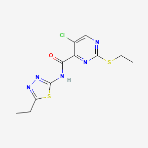 5-chloro-2-(ethylsulfanyl)-N-(5-ethyl-1,3,4-thiadiazol-2-yl)pyrimidine-4-carboxamide