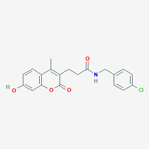 N-(4-chlorobenzyl)-3-(7-hydroxy-4-methyl-2-oxo-2H-chromen-3-yl)propanamide