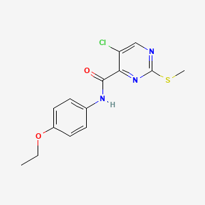 molecular formula C14H14ClN3O2S B11399799 5-chloro-N-(4-ethoxyphenyl)-2-(methylsulfanyl)pyrimidine-4-carboxamide 