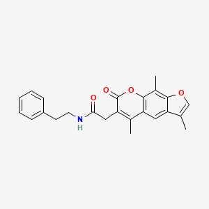 N-(2-phenylethyl)-2-(3,5,9-trimethyl-7-oxo-7H-furo[3,2-g]chromen-6-yl)acetamide