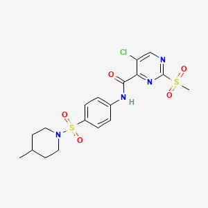 5-chloro-N-{4-[(4-methylpiperidin-1-yl)sulfonyl]phenyl}-2-(methylsulfonyl)pyrimidine-4-carboxamide