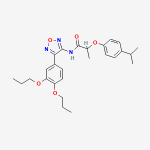 N-[4-(3,4-dipropoxyphenyl)-1,2,5-oxadiazol-3-yl]-2-[4-(propan-2-yl)phenoxy]propanamide