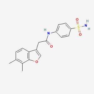 2-(6,7-dimethyl-1-benzofuran-3-yl)-N-(4-sulfamoylphenyl)acetamide